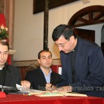 El postulador de la Causa de Rebeca tras la muerte de Mons. Ildefonso Cases, Rvdo. D. Francisco José Rayos Gutiérrez, firma también su juramento