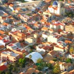 Vista aérea de Granja de Rocamora (Alicante), el pueblo de Rebeca